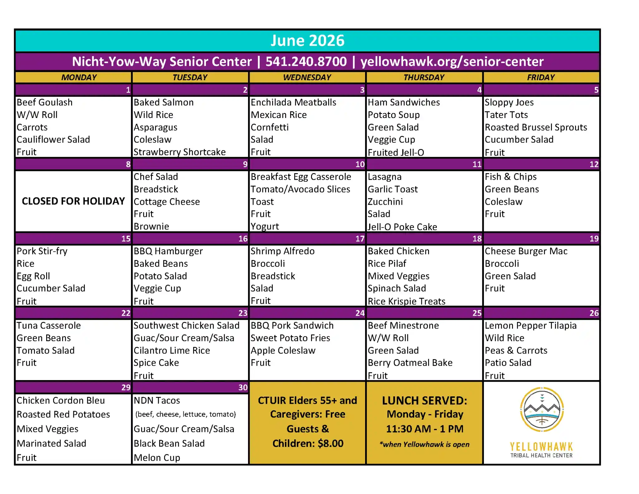 2026-Monthly-Menu-June-2048x1583.png June 2026 Calendar - Yellowhawk Tribal Health Center